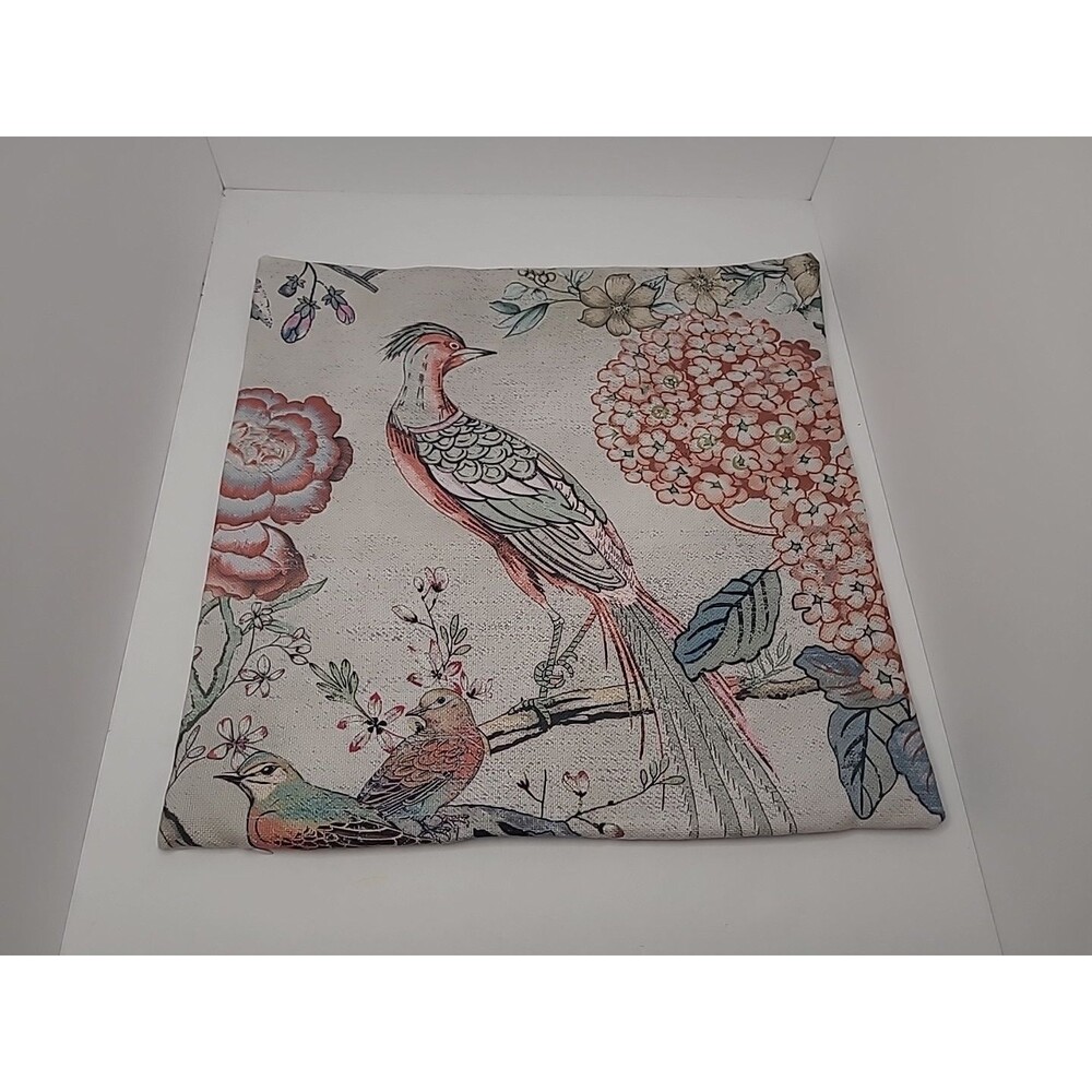 Boho Peacock Pillow Cushion Covers Square Throw Farmhouse Texture Set of 3
